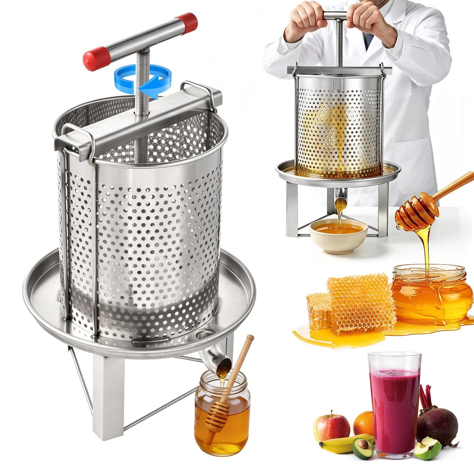 Honey Press Extractor Manual Honey Fruit Vegetable Juicing Press Machine