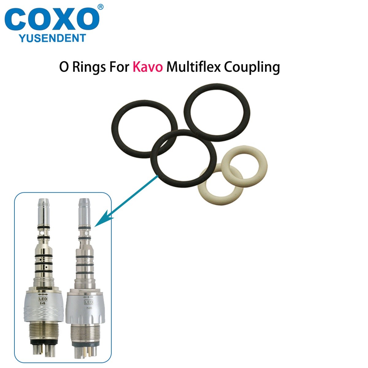 COXO CX207-G Dental Handpiece Fiber Optic High Speed Handpiece LED Coupler 6Pin