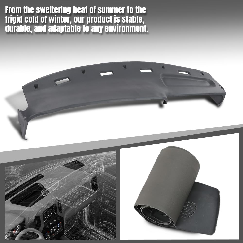 TPE Dash Cover Dashboard Fits Dodge Ram 1500 2500 3500 Truck 1994-1997 Gray