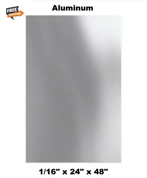 Aluminum Rectangle Sheet Stock 24″ x 48″ x 1/16″ 3003 Alloy Mill Finish Plate.