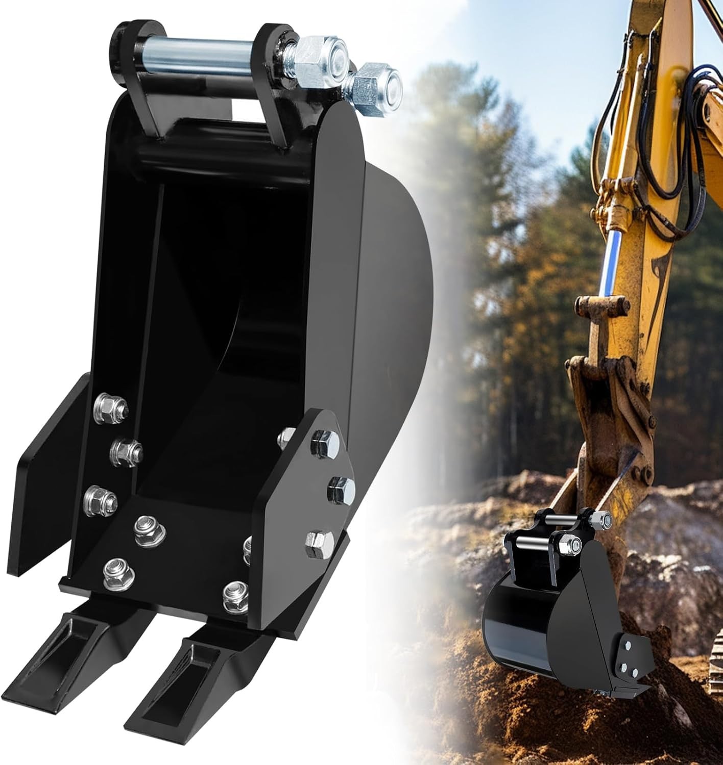200mm Narrow Bucket Attachment For 1-2 Ton Mini Excavators Digger