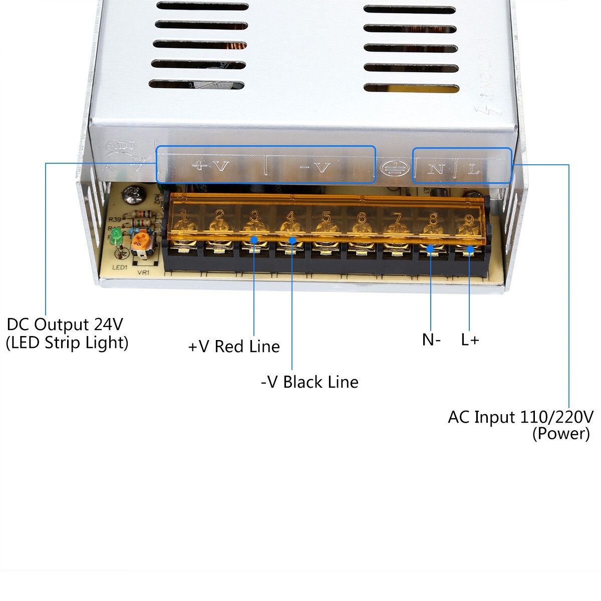24V 14.6A 350W Power Supply Universal Regulated Switching Adapter AC to DC 24V