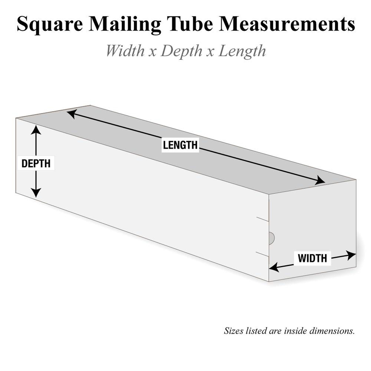 Partners Brand PM3337 Square Mailing Tubes, 3″ x 37″, Oyster White (Pack of 25)