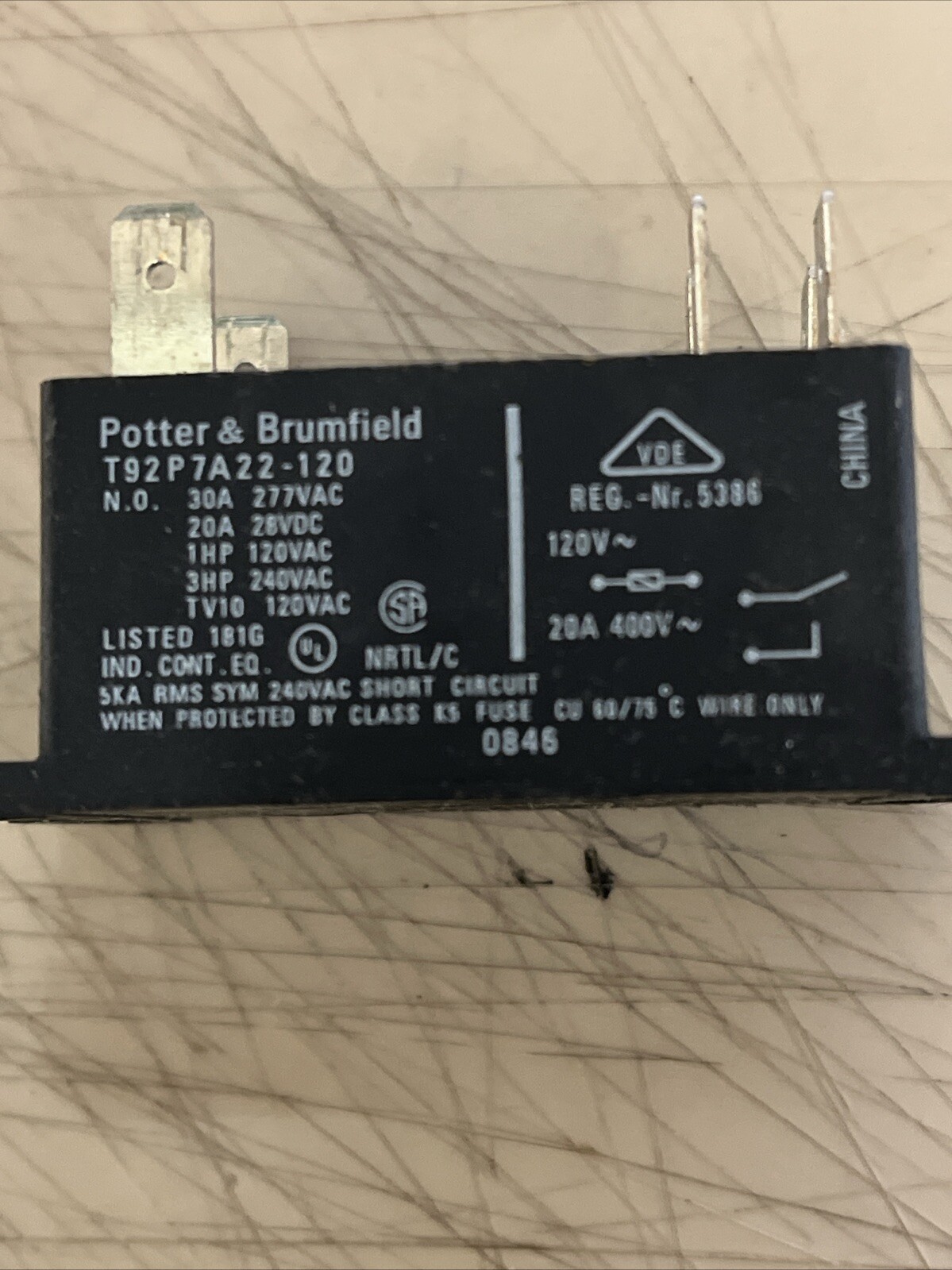 Potter & Brumfield Relay Electronics T92P7A22-120