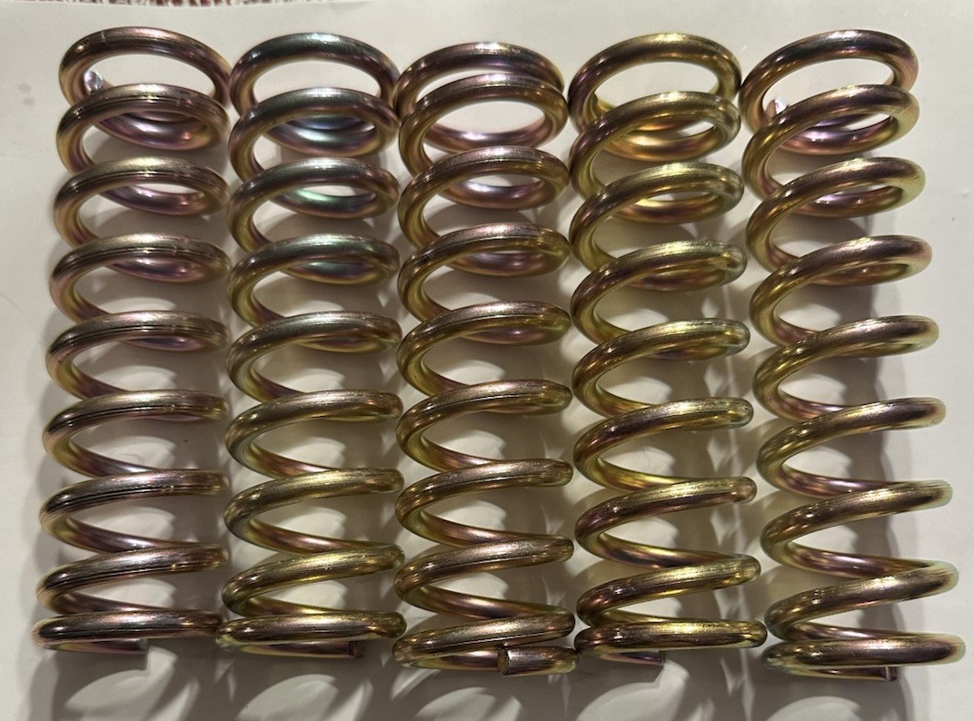 Compression Springs 6” X 1 3/4”. Lot Of 10 Steel Zinc Coated