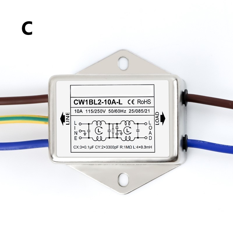 AC Power Filter Line for CW1BL2 3A 6A 10A Suitable for Electronic Equipment