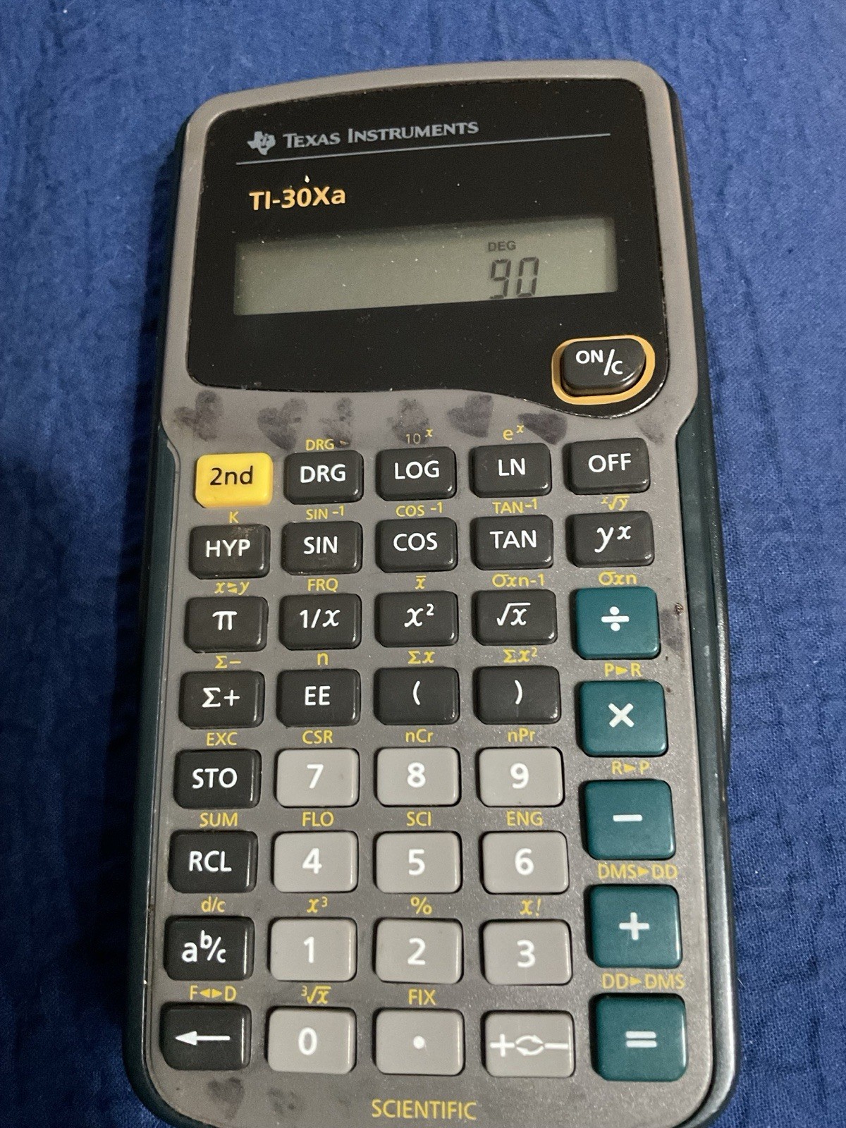 texas instruments ti-30xa scientific calculator With Slide Cover & Ref Guide