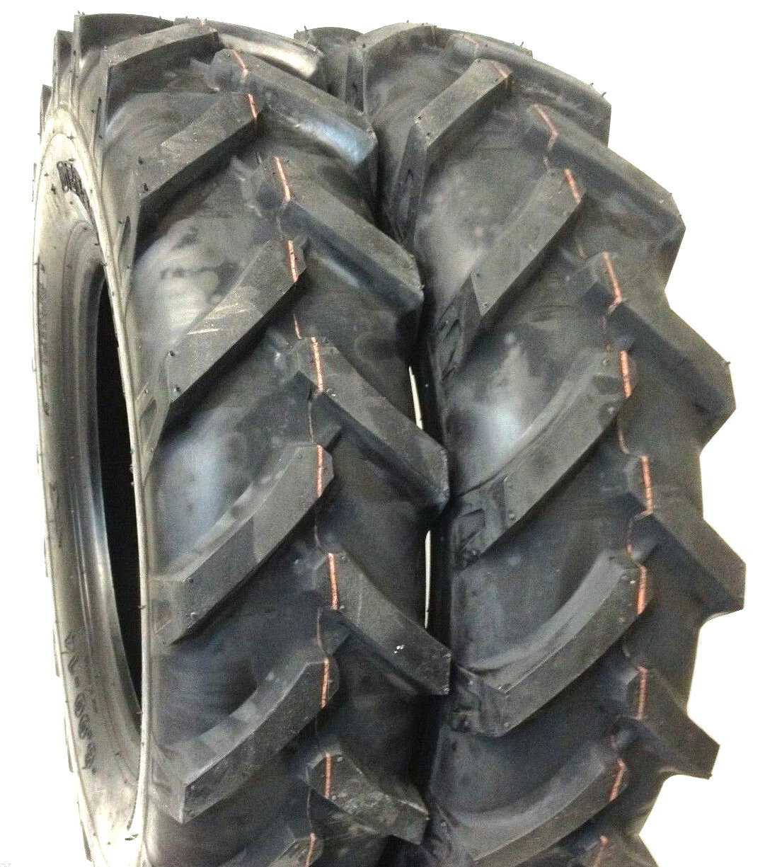 TWO 6.00-14, 6-14 R1 TRACTOR TIRE LUG DEMOLITION SET OF 2 TIRES IMPLEMENT