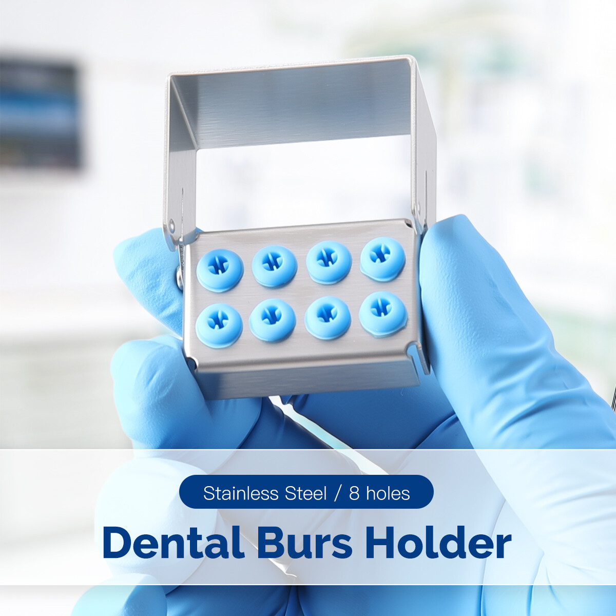 8/30 Holes Dental Bur Holder Disinfection Block Case Box Dentist Stand Autoclave