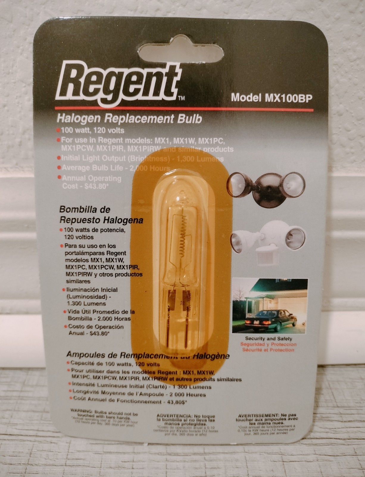 Regent Halogen Light Bulb 100w 120 Volts Mx100bp Mx1 Mx1w Mx1pc Mx1pir Mx1pirw