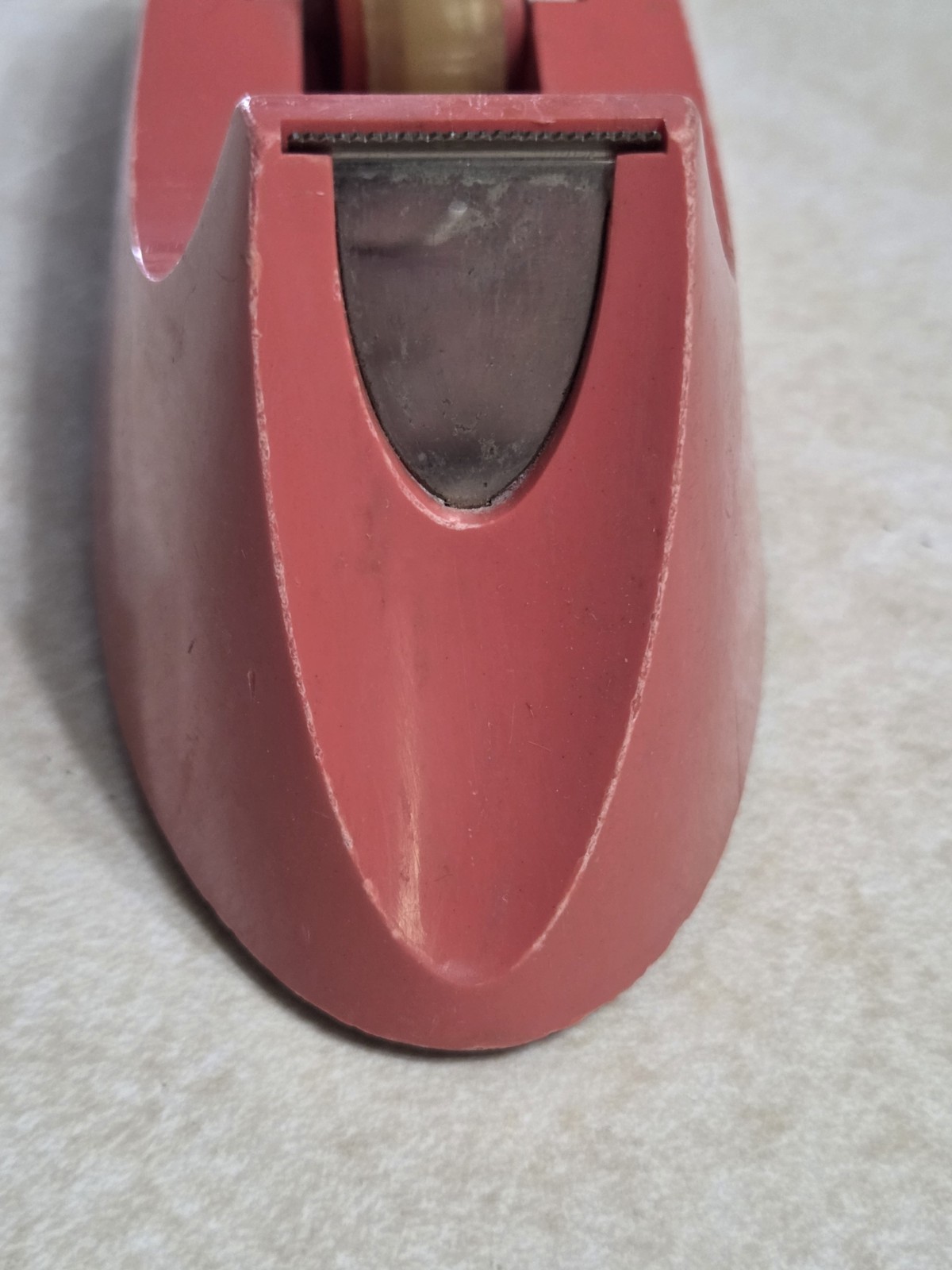Vintage Scotch C-15 Pink Coral Tape Dispenser 3M Original Label MCM USA 1950s