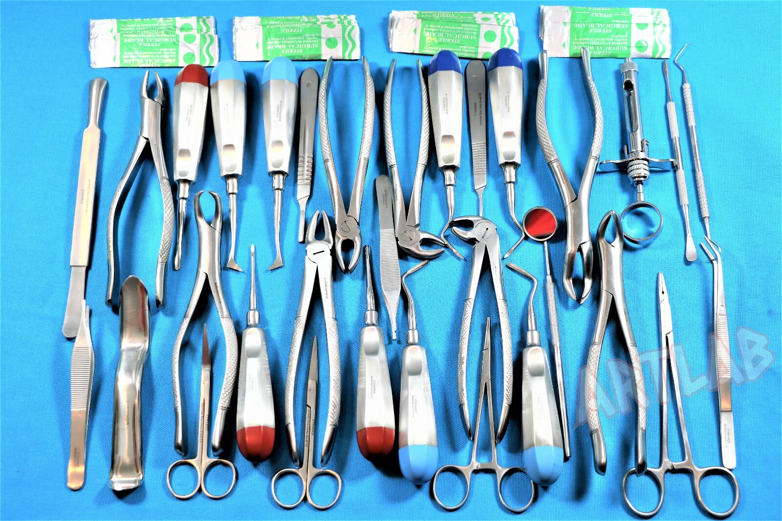 NEW GERMAN 72 PC ORAL SURGERY DENTAL EXTRACTING ELEVATORS FORCEPS INSTRUMENT KIT