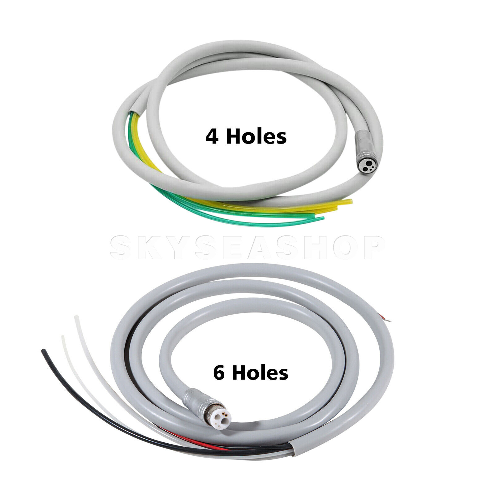 Dental High Speed Handpiece Tubing Hose Midwest 4 Hole Fiber Optic 6 Pin 2 Holes