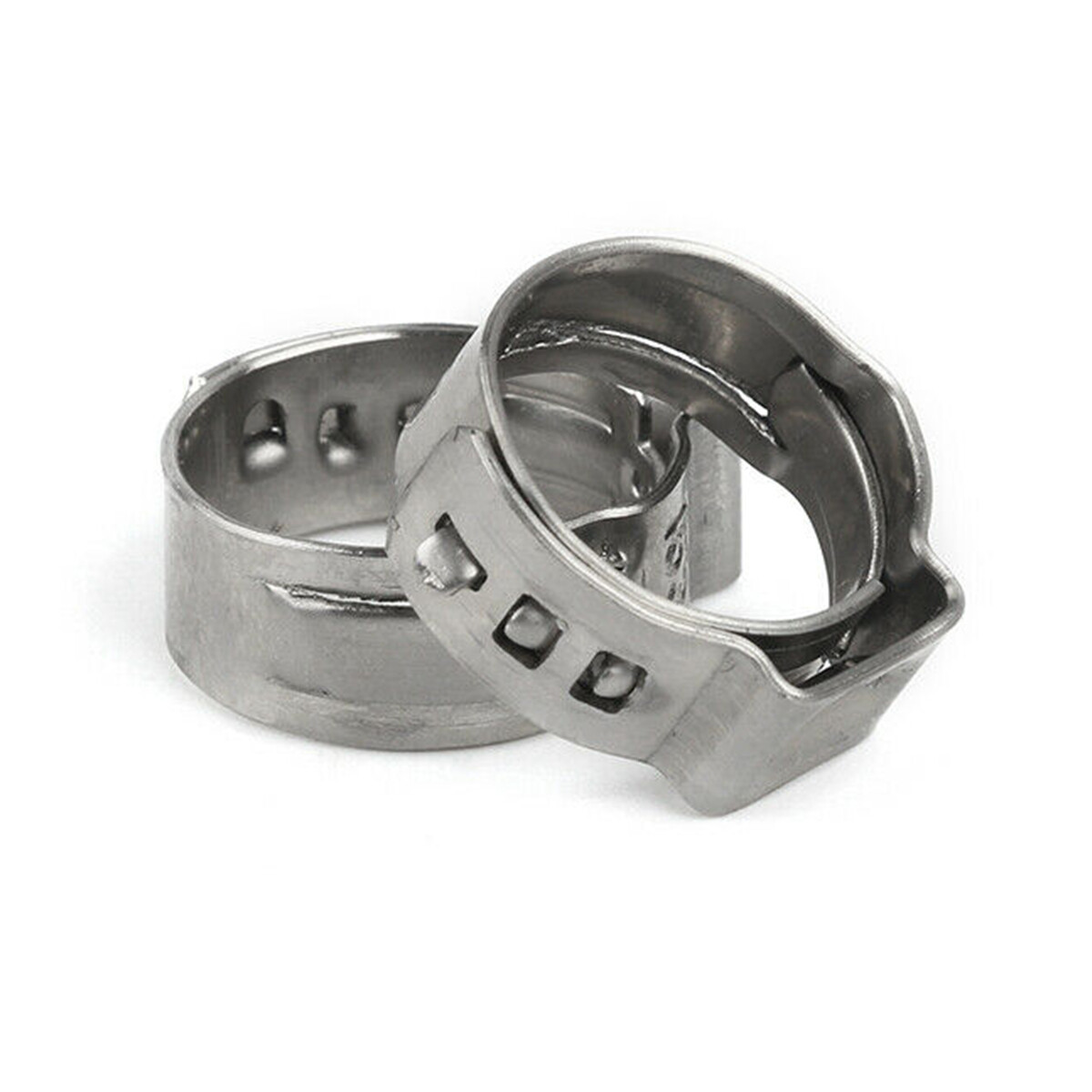 100/260X High Pressure Fuel Hose Clamps Stepless Stainless Steel Single Ear Clip