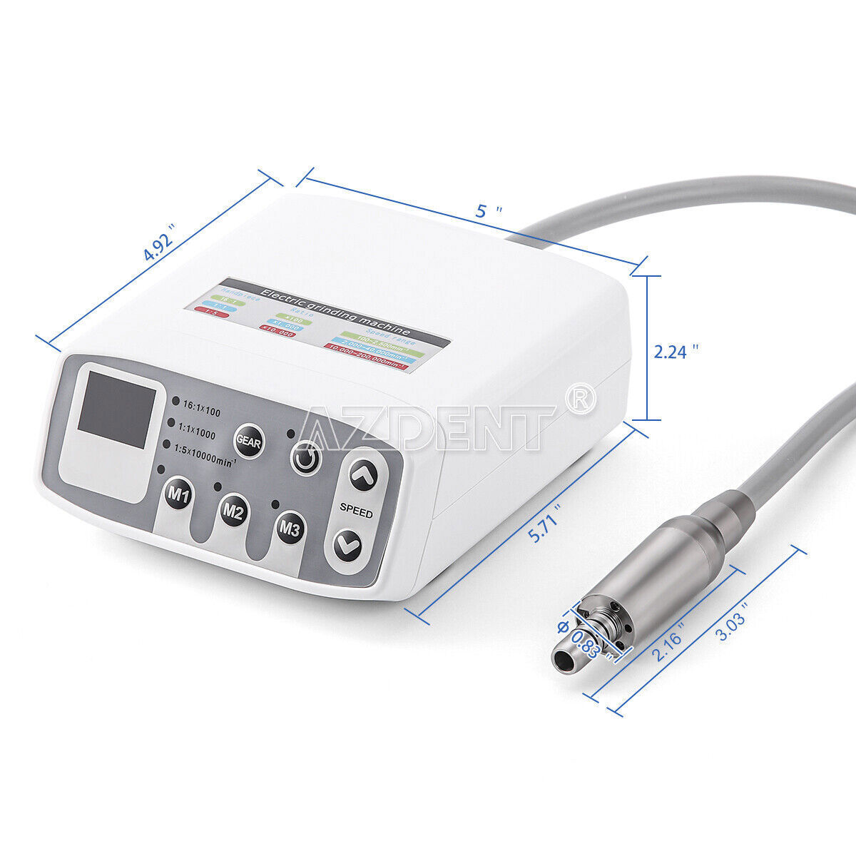 AZDENT Dental Brushless Electric LED Micro Motor /1:5 Increasing Handpiece