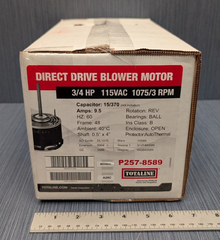 Totaline P257-8589 3/4HP 115 VOLT 1075 RPM 3 SPEED MOTOR 5KCP39PGS847S