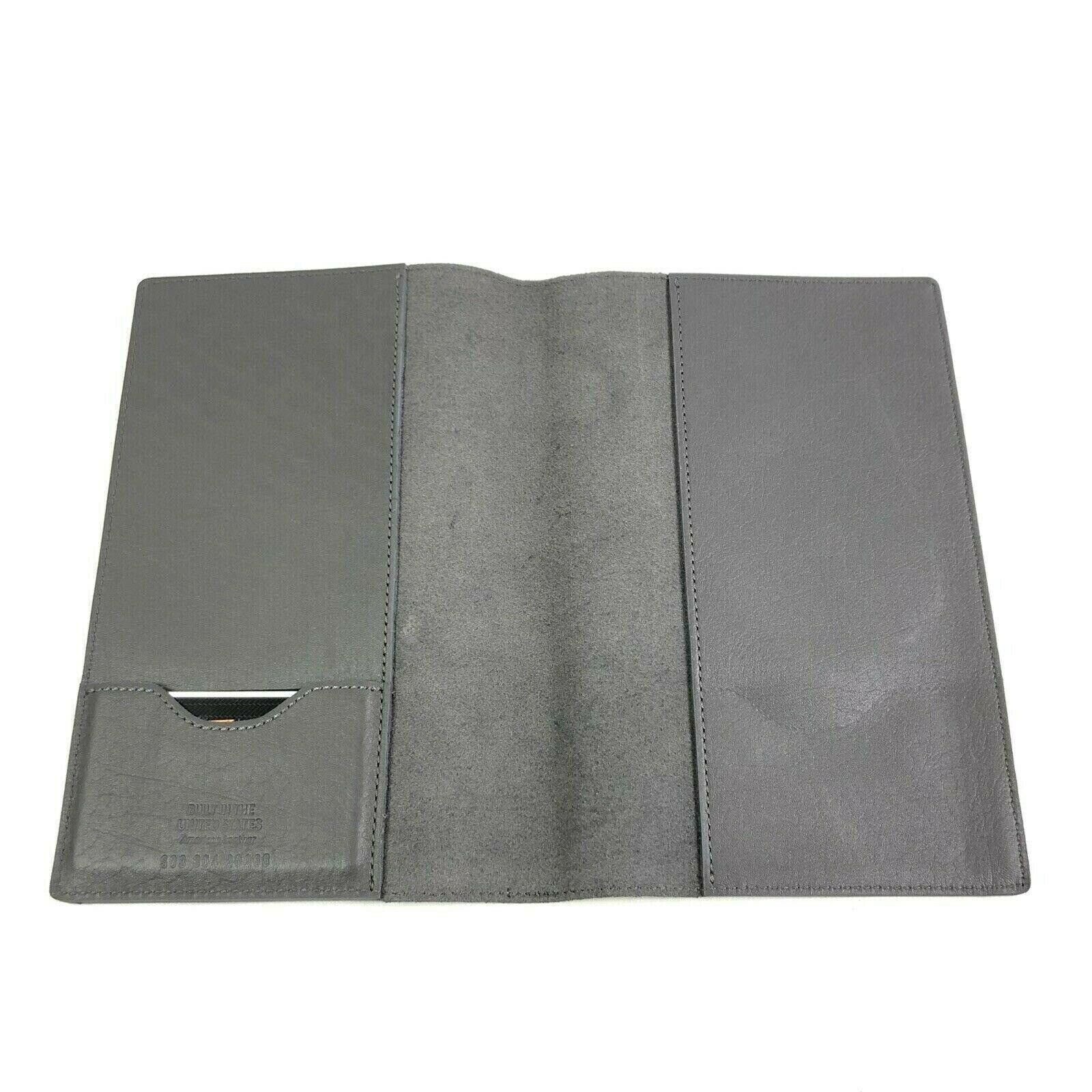 Shinola Gray Leather Journal Cover 80pg Notebook and Dust Cover