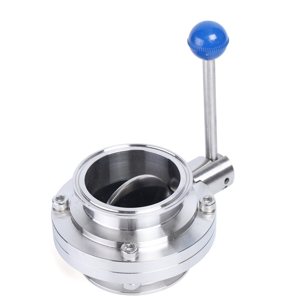 3 Inch Tri Clamp Clover Butterfly Valve Sanitary Butterfly Valve Stainless Steel