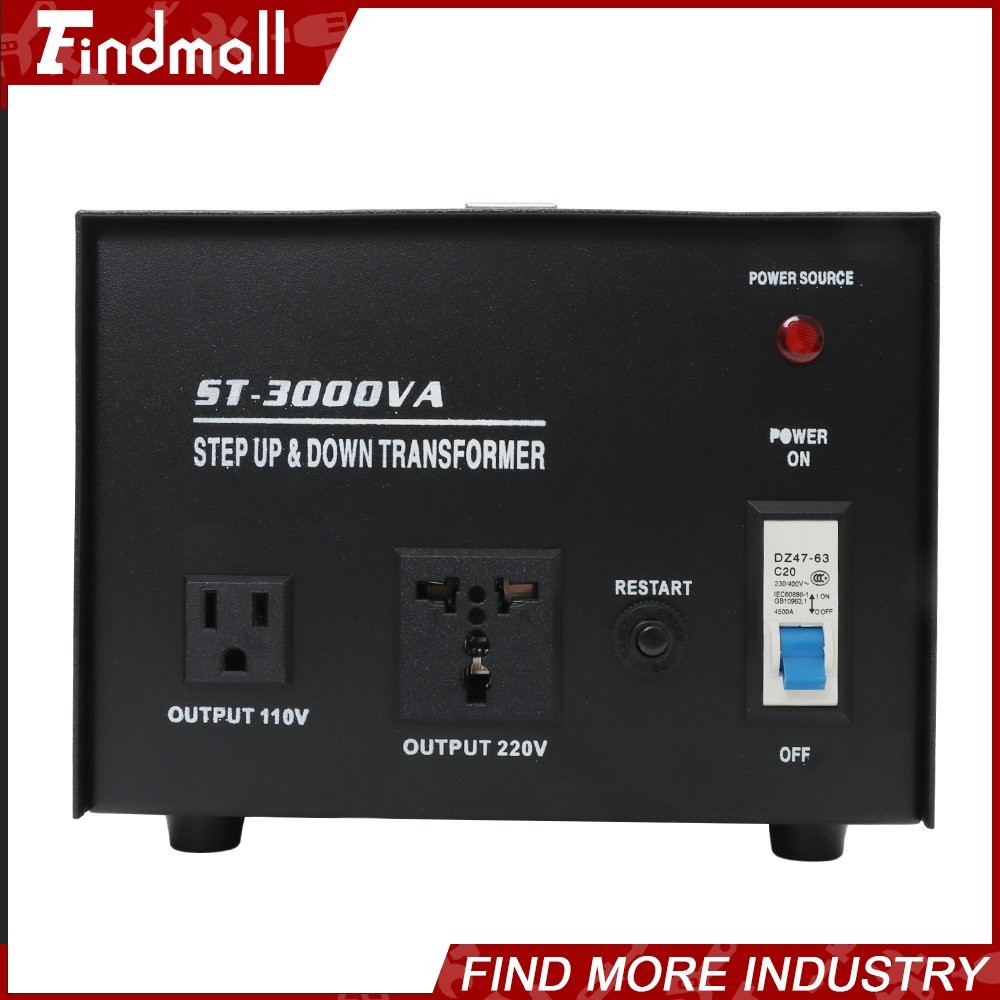 Findmall 3000W Step Up/Down Voltage Converter Transformer 110V-220V/220V-110V