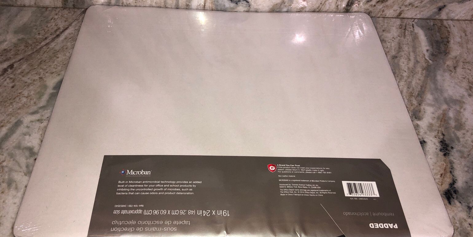 Office Depot Microban 19 In X 24 In Padded Executive Desk Pad-NEW-SHIP N 24 HRS