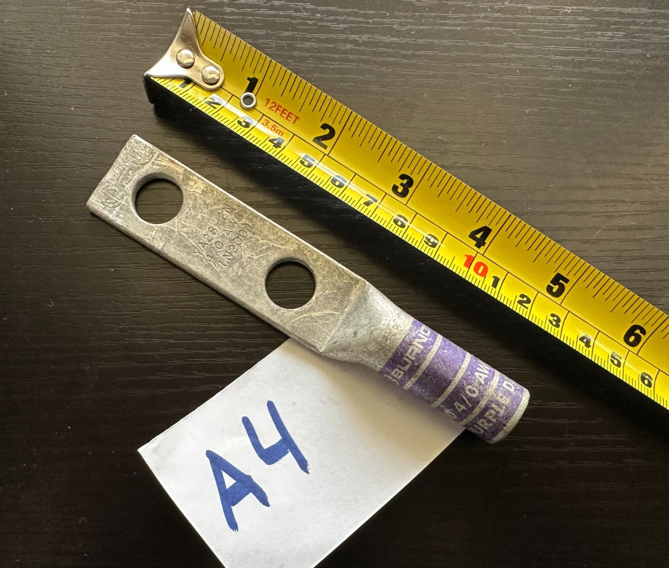 Burndy YA28-2N Two Holes Purple Die 15 Compression Lug, 4/0 AWG N200