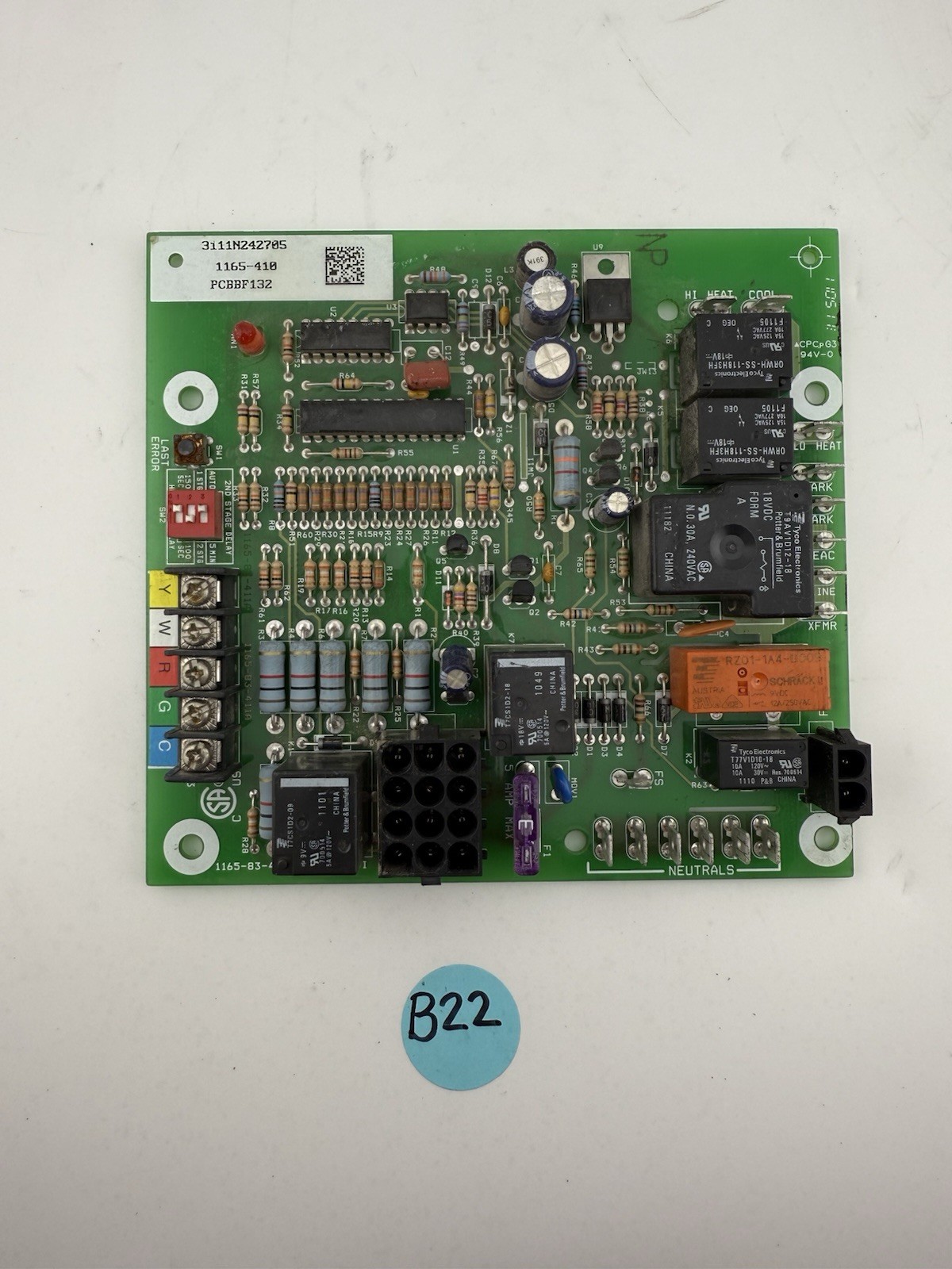 Goodman PCBBF132 OEM Furnace Control Circuit Board 1165-410