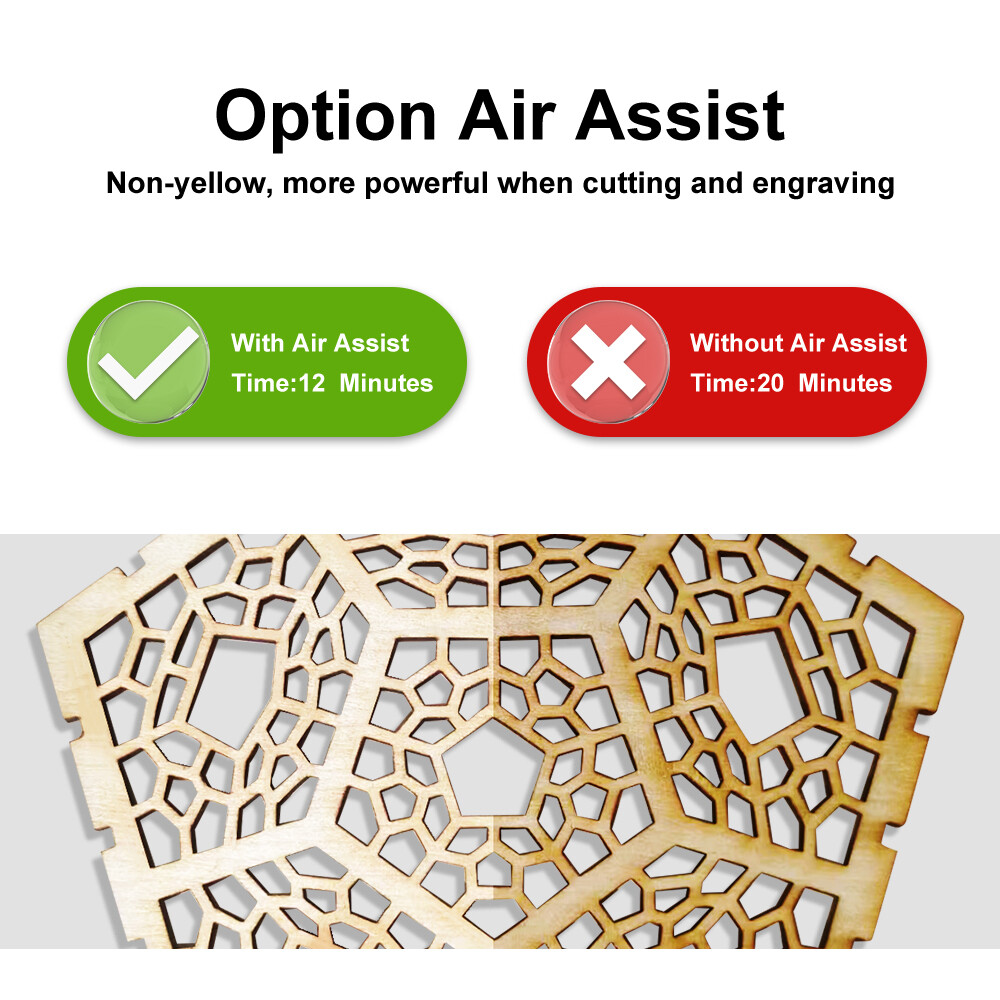 Longer Laser Engraver Air Assist kit for RAY5 20W, Large Airflow （used）