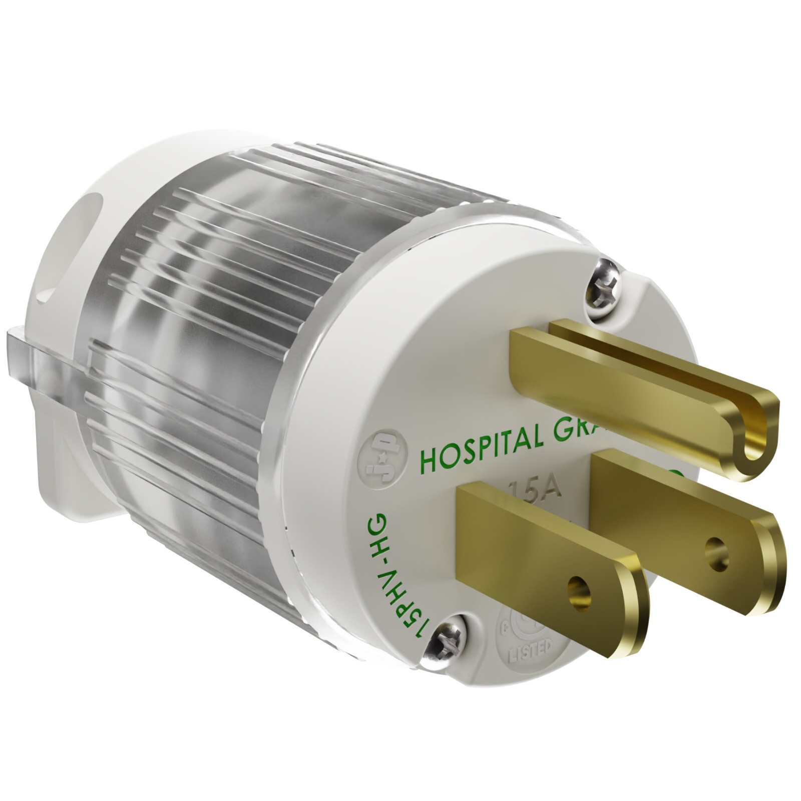 15A 110V Hospital Grade Male Plug 120 Volt Equipment Power Cord End Repair 5-15P