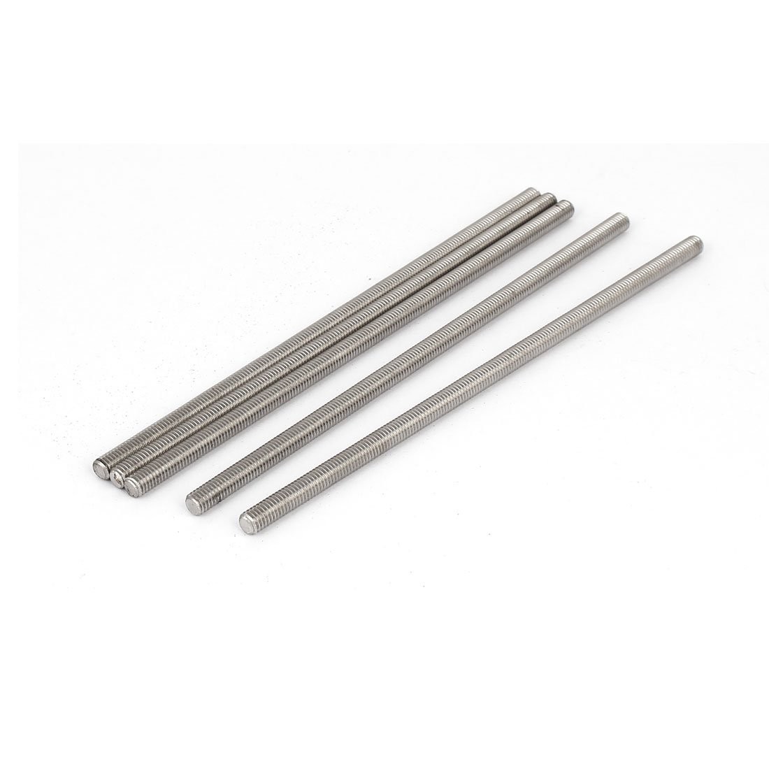 uxcell M6 x 170mm 304 Stainless Steel Fully Threaded Rod Bar Studs Fasteners 5 P