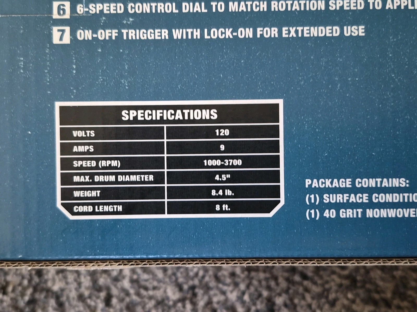 New Hercules HE68 9 Amp Variable Speed Surface Conditioning Tool Rust Stripper