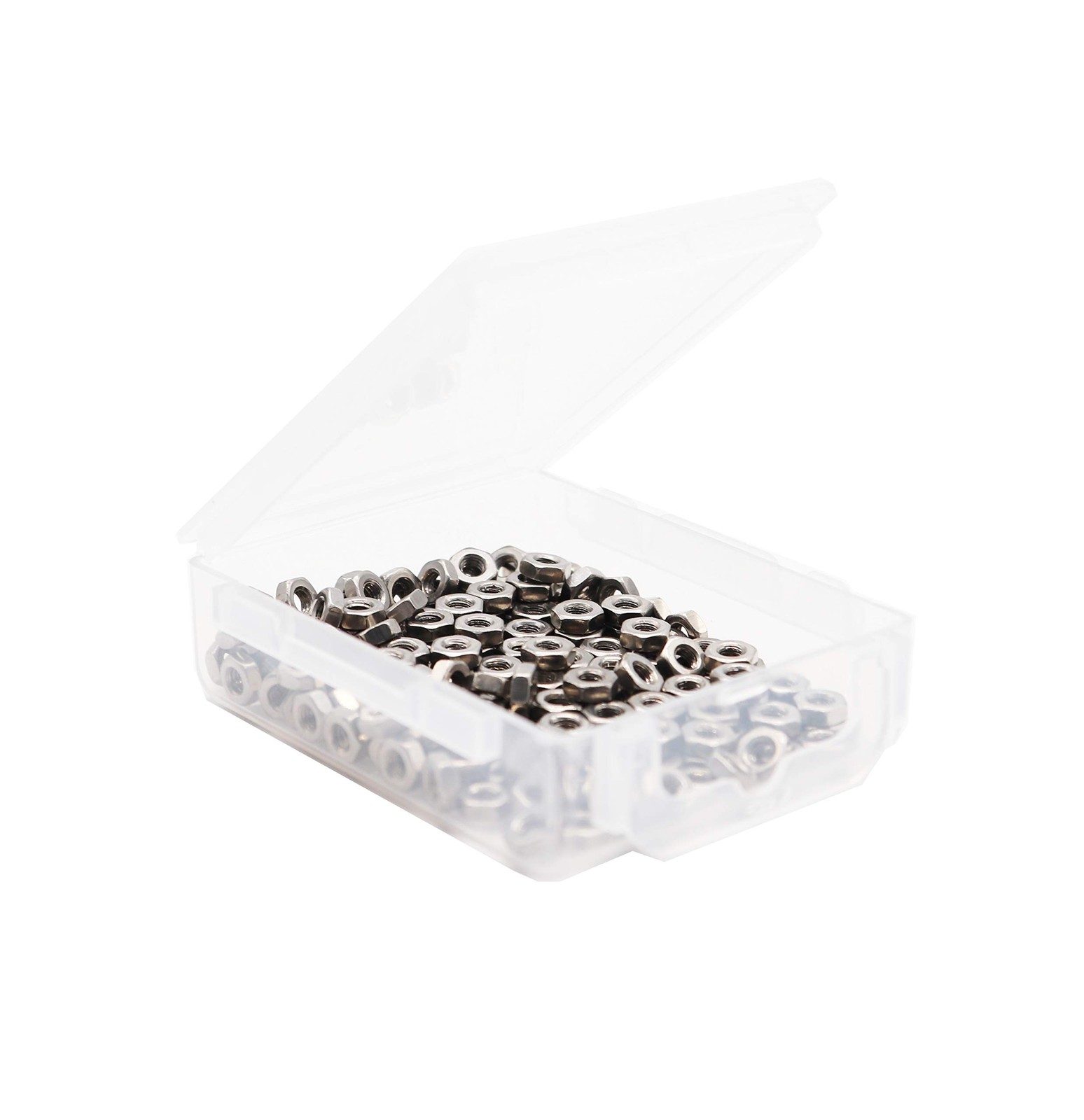 binifiMux 150 pcs M3 Hex Nuts, Stainless Steel 3mm I.D Hex Nuts, Silver M3 He…