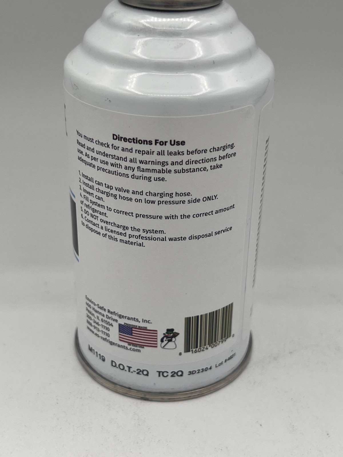 Enviro-Safe R-600a Refrigerant Inverted Piercing 6 oz 2 Cans #8070