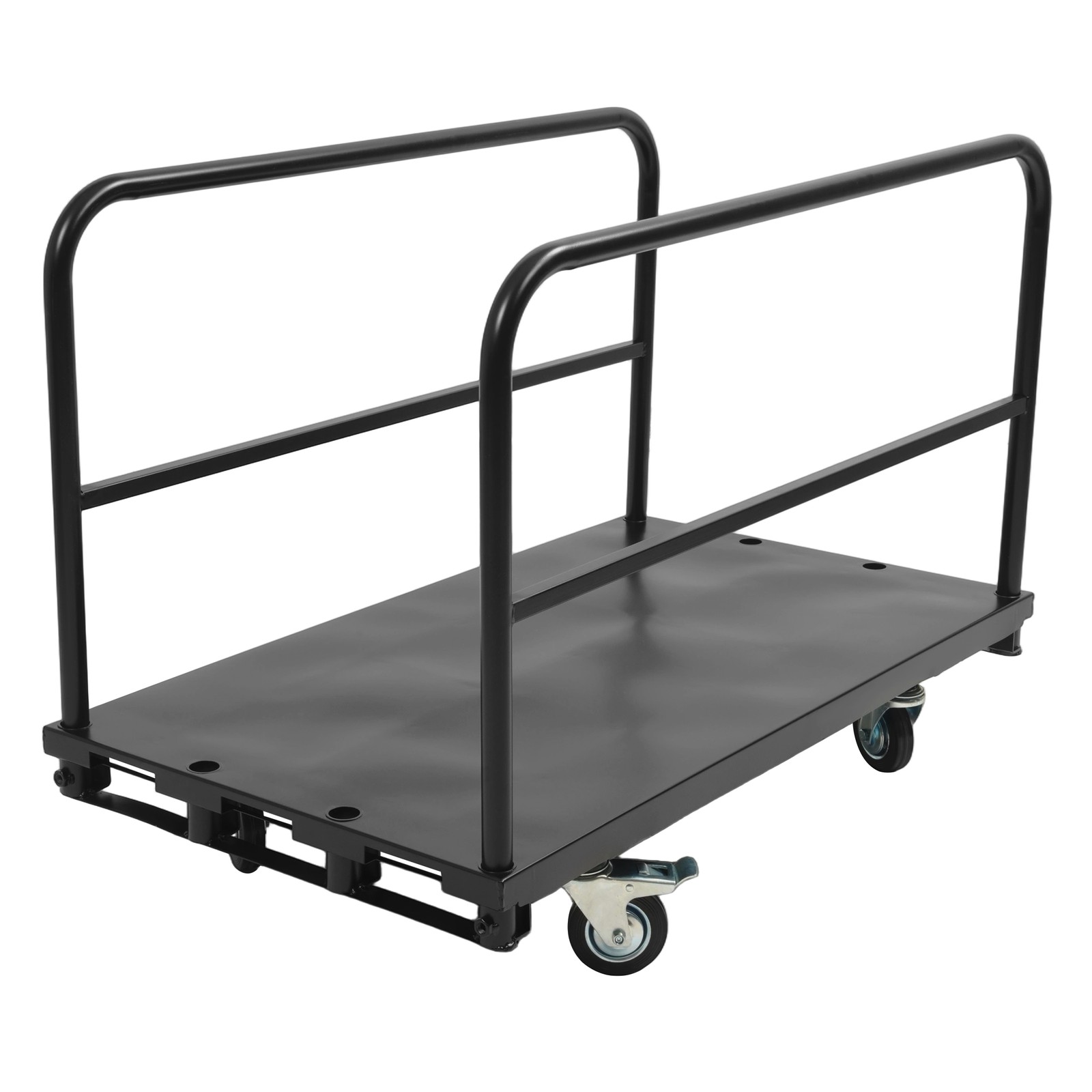 2200 lb 2- in-1 Drywall Sheet Cart, Lumber Platform Truck Dolly Cart W/4 Casters