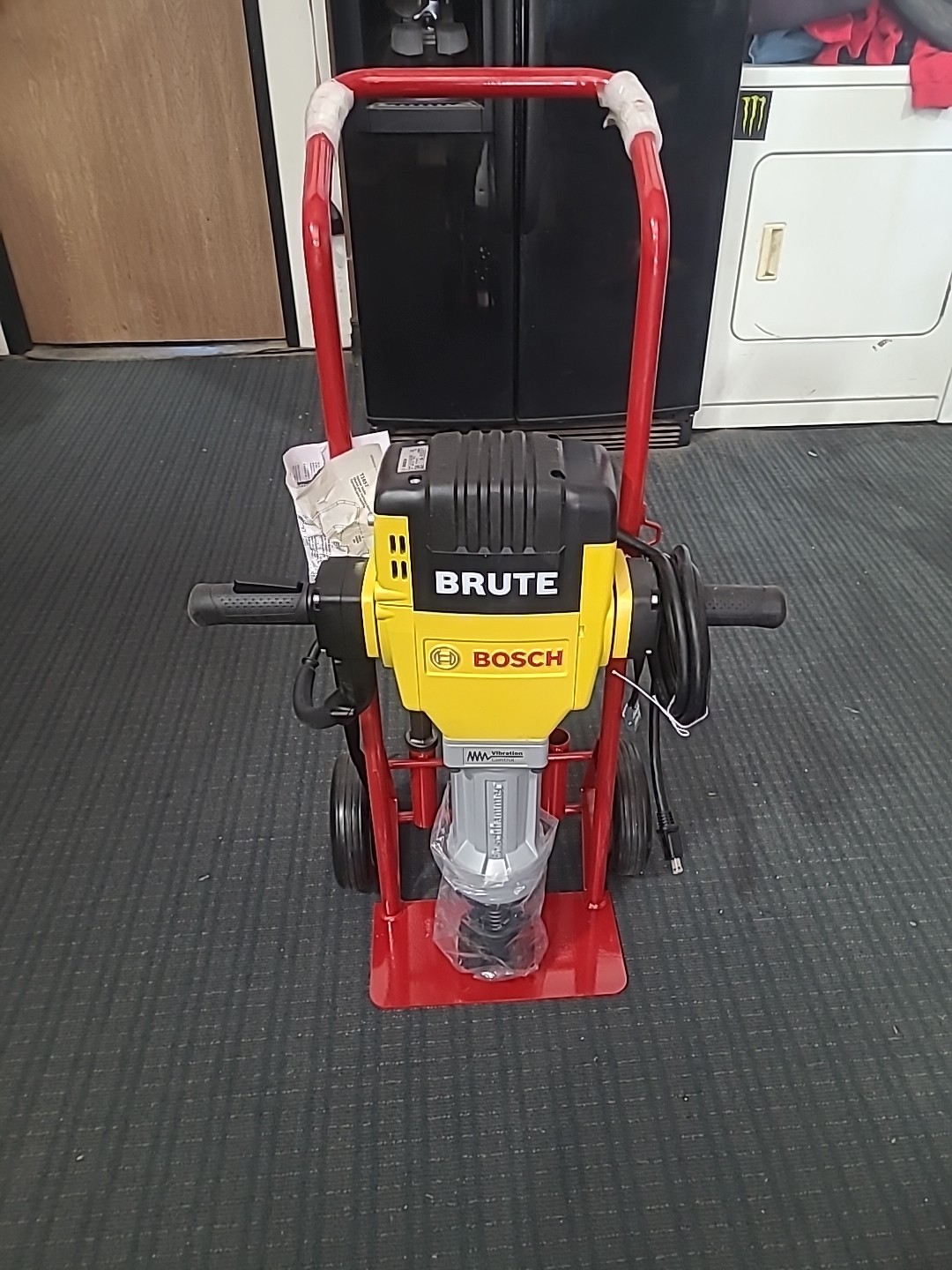 BRUTE by Bosch GSH 27V Demo Breaker Hammer w/T1757 Hand Truck and 2 Bits