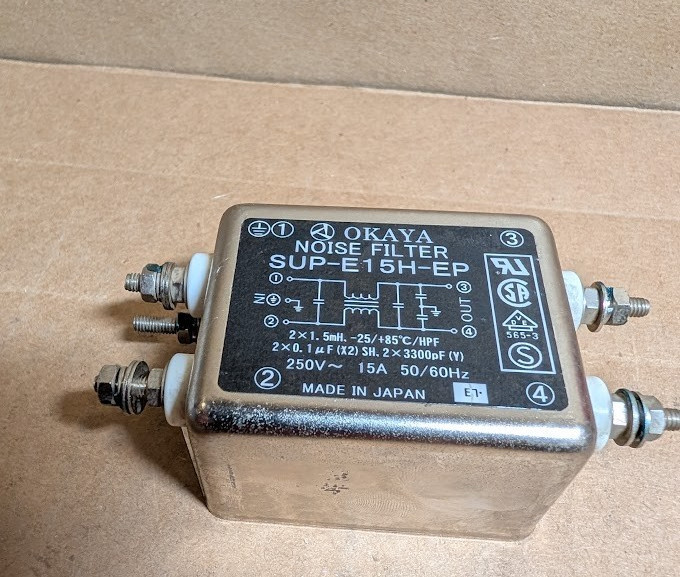 Okaya SUP-E15H-EP Noise Filter SUPE15HEP (New NB)