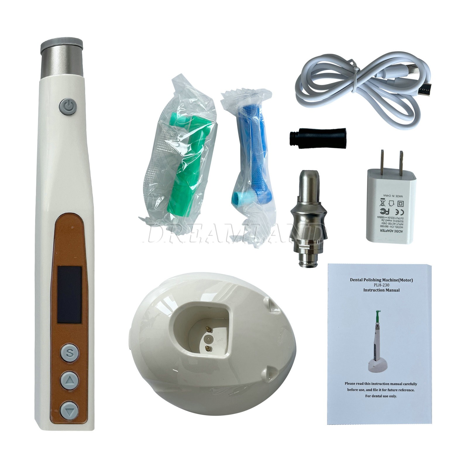 LED Dental Ultrasonic Piezo Scaler VRN /Wireless LCD Hygiene Prophy Handpiece