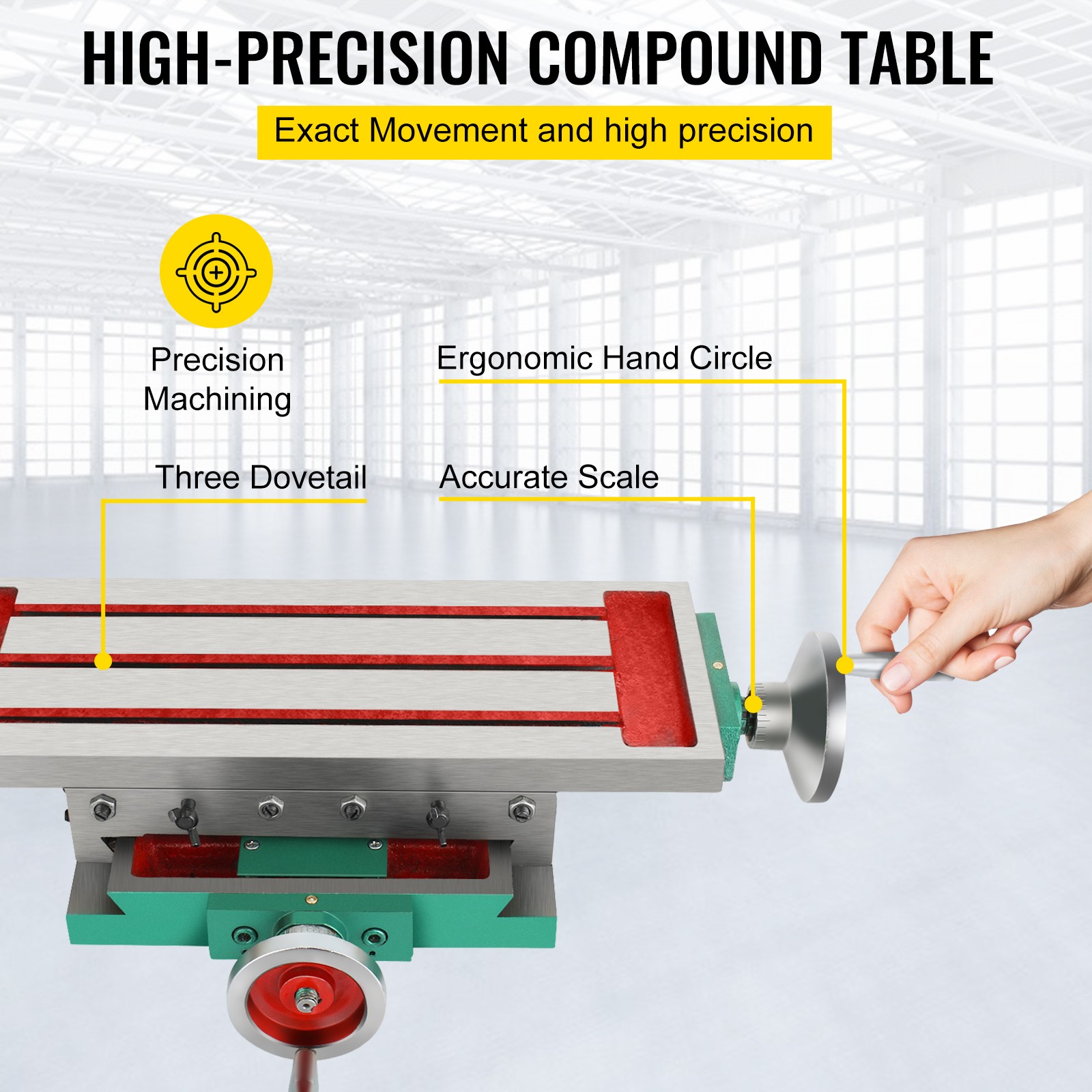 Compound Milling Machine Work Table 2 Axis Cross Slide Bench Drill Vise Fixture