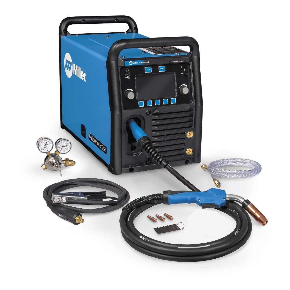 Miller Millermatic 255 MIG/Pulsed MIG Welder- 208/240V w/Running Gear (951766)