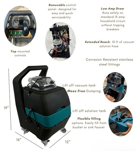 StainOut Systems 71-401, Hyper 1 Gal Heated Extractor, Upholstery Tool Air Mover