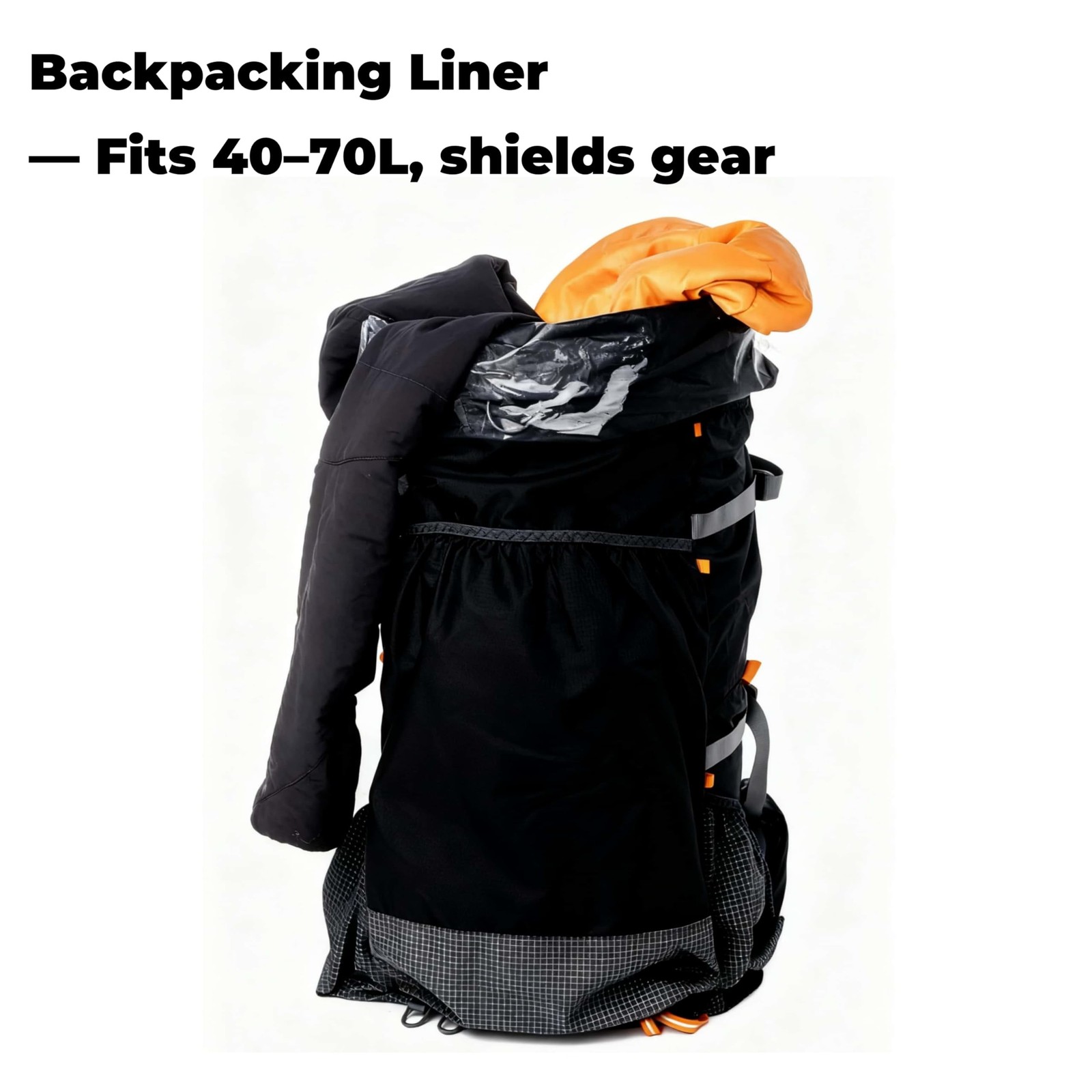 Nylon Pack Liner Backpacking Bags 20×36 Inch – 10 Pack Heavy-Duty 5.5 Mil