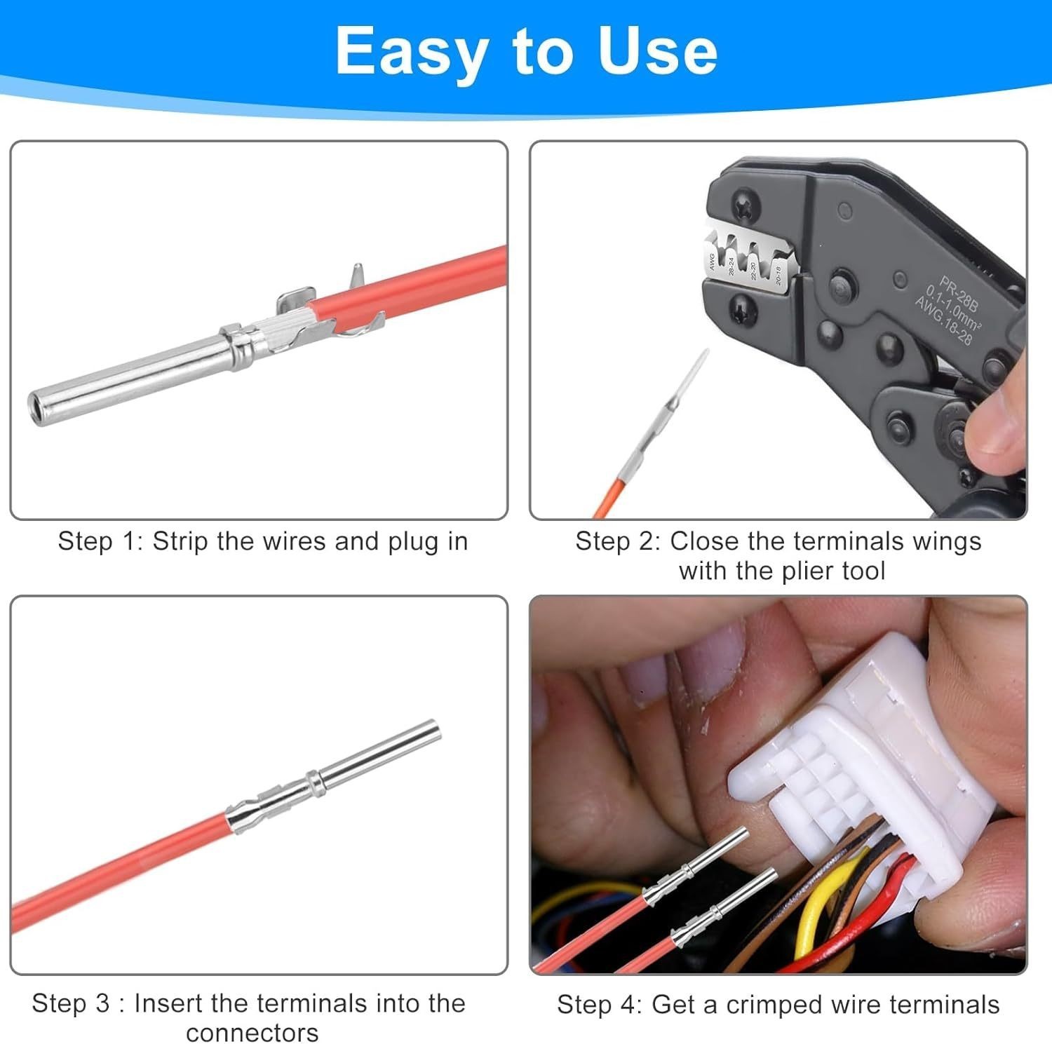 420PCS Connector Pins 21 Types Electrical Wire Terminal Kit 18PCS Extractor Tool