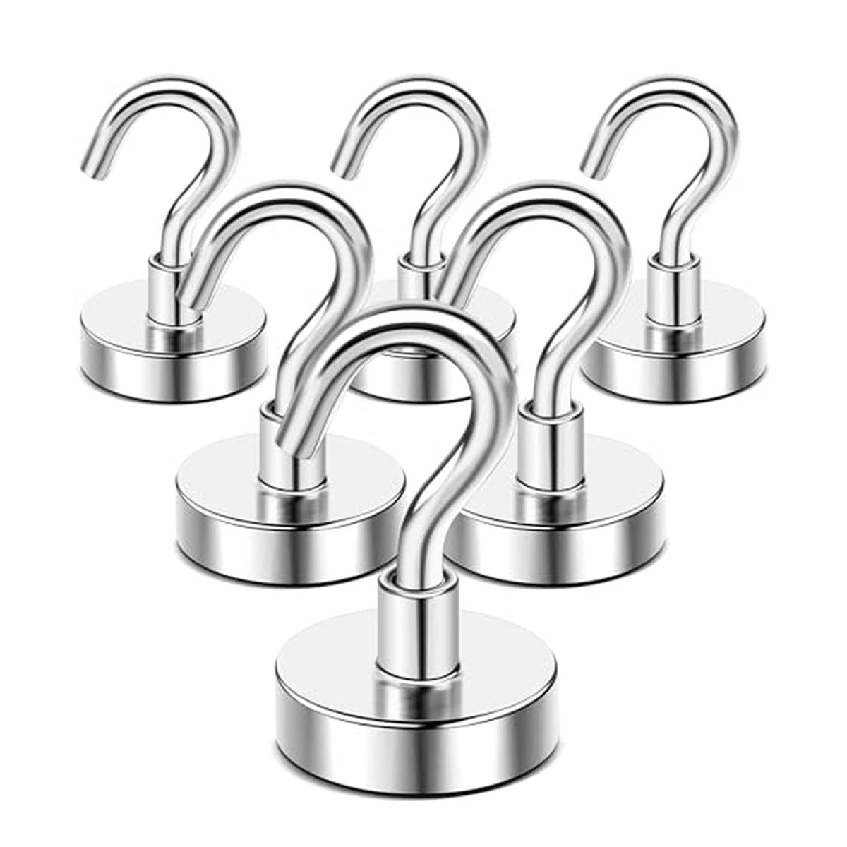 DIYMAG Strong Neodymium Magnetic Hooks, 170 Lbs 2026 Heavy 1.42in, Silver