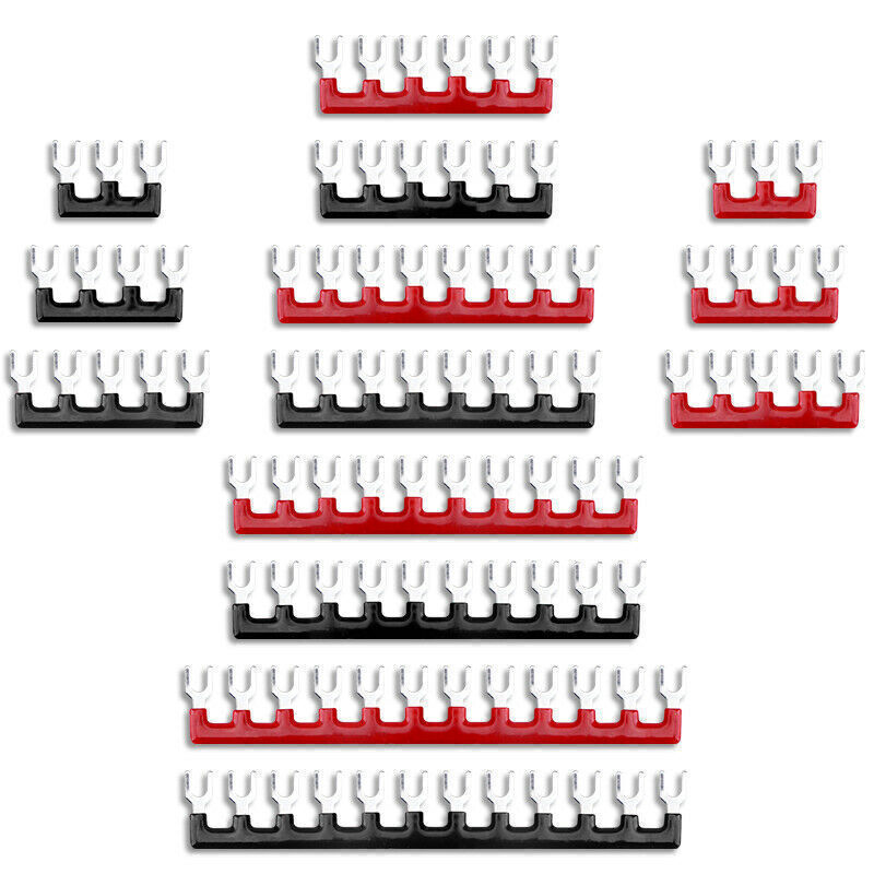 3-12 Pin Terminal Block Barrier Strip Dual Row Screw 15A with Cover 1/5/10 Sets