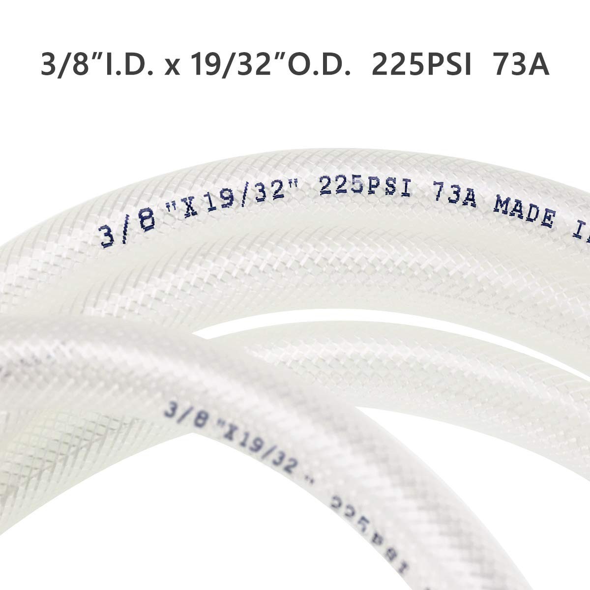BPA-Free 3/8″ ID Braided PVC Hose Tubing – 10 Ft, Ideal for Water & Air Lines
