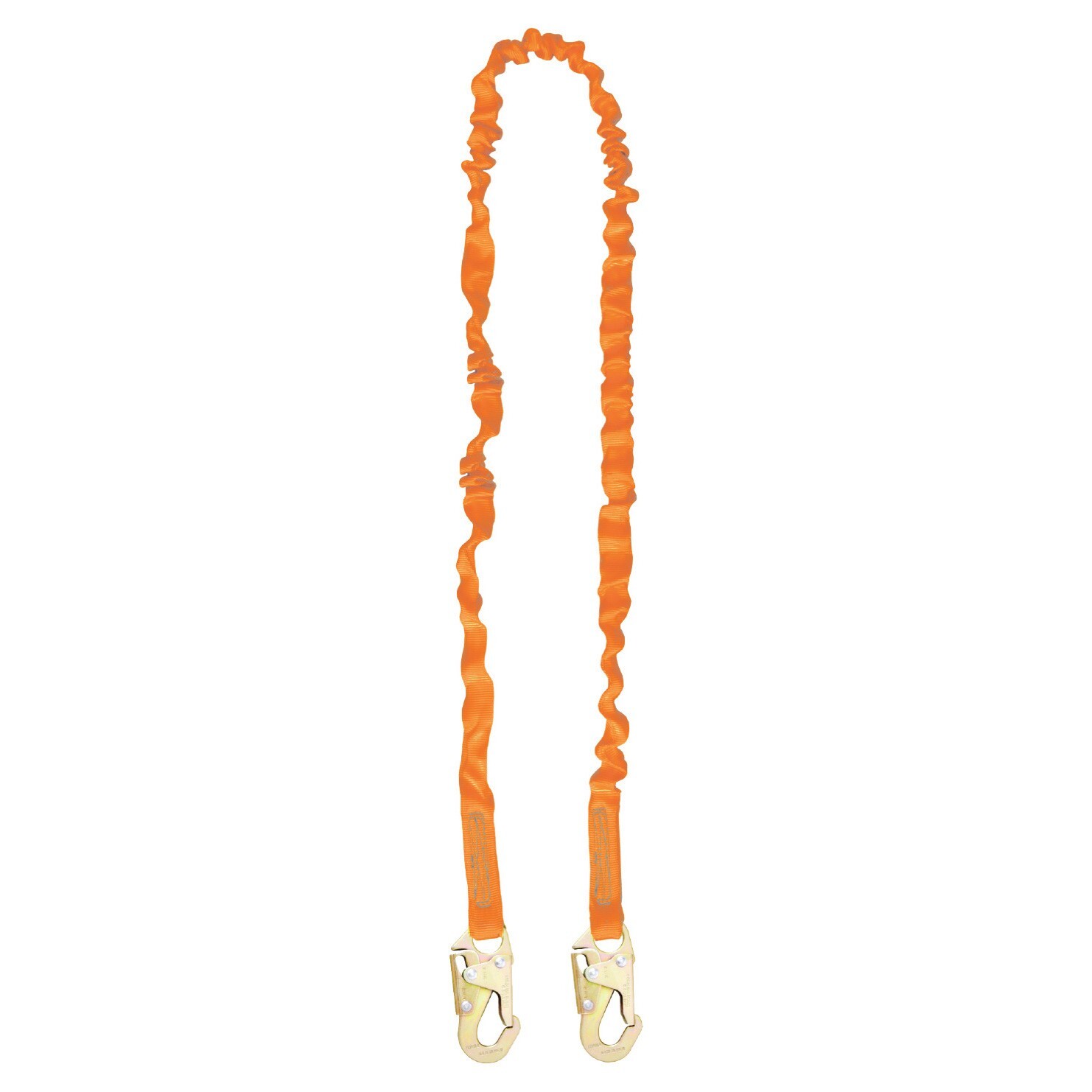 NEW-6’ Single Leg Internal Shock Absorbing Lanyard 2 Steel Snap Hooks 2.3 lbs.