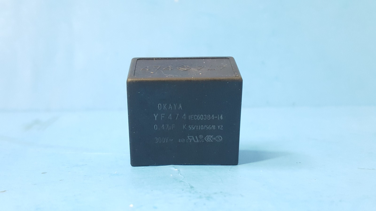 4PCS- Noise Suppression Capacitor, YF474, OKAYA, 0.47 UF/MF, 300V