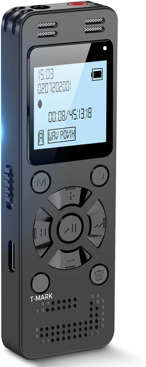Grabadora Espia De Voz Digital 128 GB 9296 Horas De Grabacion Grabador De Audio