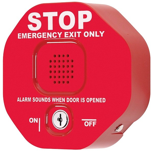 Safety Technology International 3Jyw2 Exit Door Alarm, Horn, 105Db, Red
