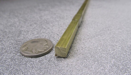 360 Brass Square Bar 1/4″ Thick x 1/4″ Wide x 60.0″ Length