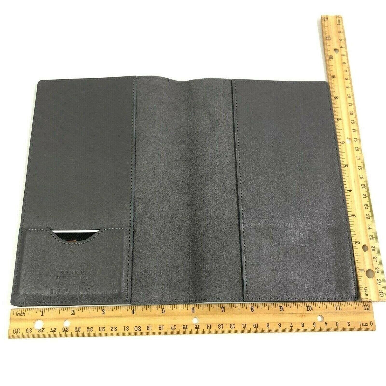 Shinola Gray Leather Journal Cover 80pg Notebook and Dust Cover
